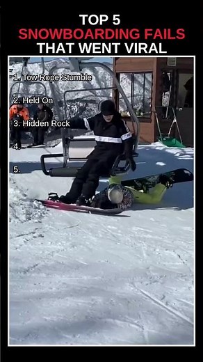 Top 5 Snowboarding Fails That Went VIRAL