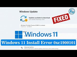 ✅ How To Fix Windows 11 Install Error 0xc1900101