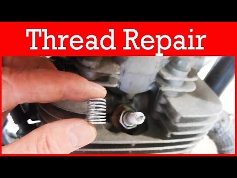 how to repair stripped spark plug threads using timesert helicoil kit