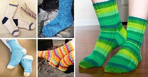 12 Sock Knitting Patterns for Beginners Using Circular Needles - Ideal Me