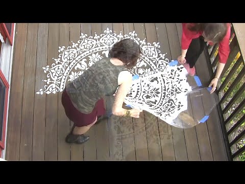 How To Stencil A Deck Or Floor Using A Mandala Stencil!