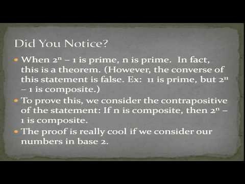 Mersenne Primes and Perfect Numbers: A Love Story by Dan Garbowitz