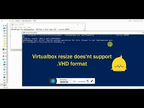 How to fix Virtualbox disk resize error | .vhd not supported