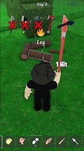 Axe vs Tree in 99 Nights in the Forest - Roblox