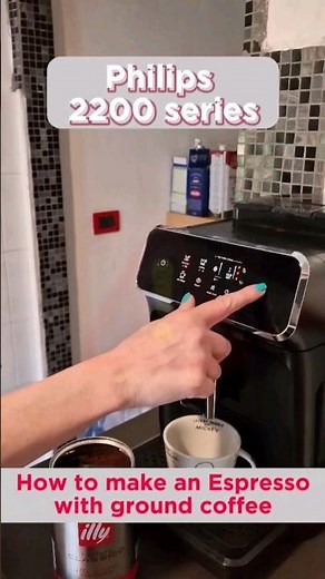How to make an Espresso with Ground Coffee - Philips 2200 Series.