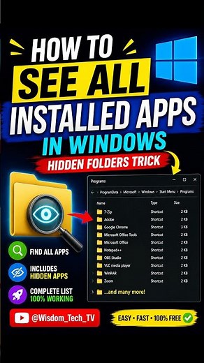 How to See ALL Installed Apps Available in Your Computer (Quick Trick)