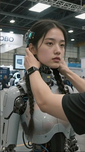Robot Girl Malfunctions at Expo - Humanoids Voice System Breaks