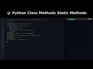 Python Class Methods Static Methods #coding