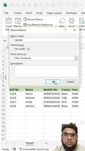 Learn how to use Macro in Excel #exceltips #excelshortcuts #macro #exceltutorial