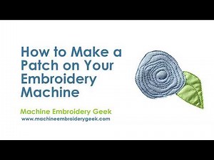 How to Make a Patch on an Embroidery Machine. Machine embroidery How To. Patch tutorial.