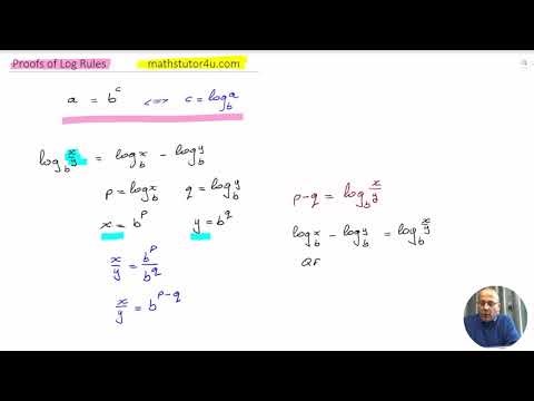 Log Proof The Quotient Rule