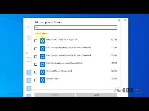 How to Install Wireless Display Feature in Windows 10