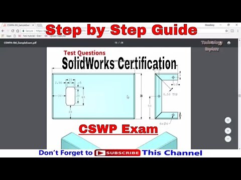 How to Take CSWP Exam of SolidWorks Explained Briefely Step By Step Guide