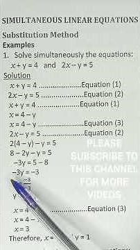 Simultaneous Linear Equation Simplified for Easy Understanding.