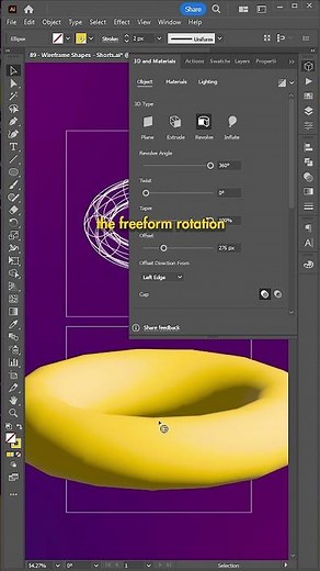 EASY Wireframe Torus Shape in Adobe Illustrator
