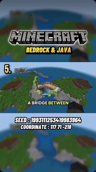 Best SEEDS for Minecraft Java & Bedrock! 2025 #minecraftseeds #java #bedrock #bestseeds #shorts