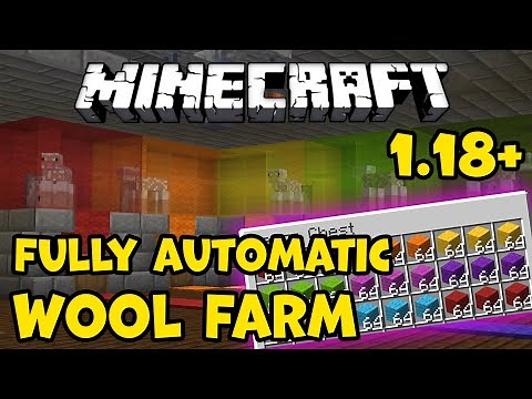 ★ Minecraft Fully Automatic Wool Farm Tutorial 1.18.1