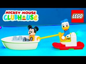 Unboxing the Lego Duplo Mickey Mouse Beach House with the Assistant