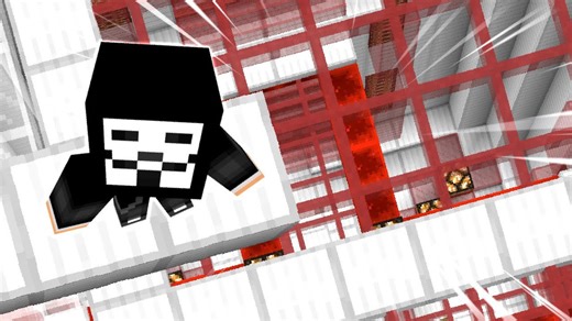 Dropping into a giant Minecraft computer!