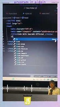 how you fit add logo to html. #javascript #codeinpidgin #programmer #nigeriandeveloper