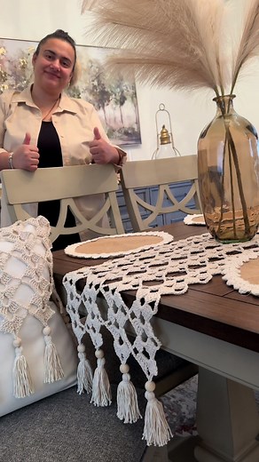 Table Runner Full Tutorial with 2mm Cotton Braided Yarn | Crochet DIY