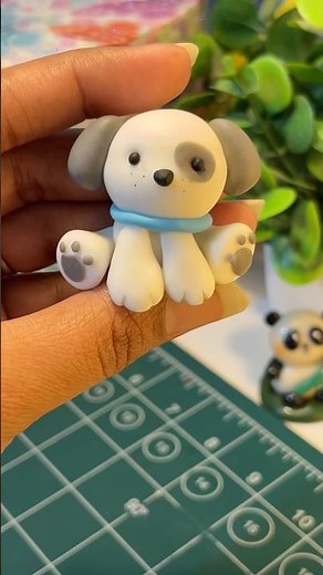 Diy clay dog made with handmade air dry cold porcelain clay | clay art #claycraft #craftideas