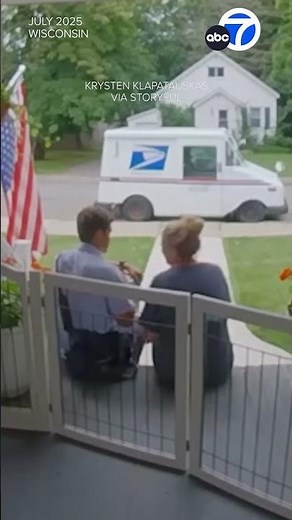 Sweet video shows moment mailman delivers dog's ashes, hugs tearful owner