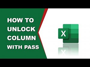 How to unlock lock column in a table in excel with password