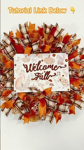 Gorgeous Fall Deco Mesh Wreath DIY Tutorial