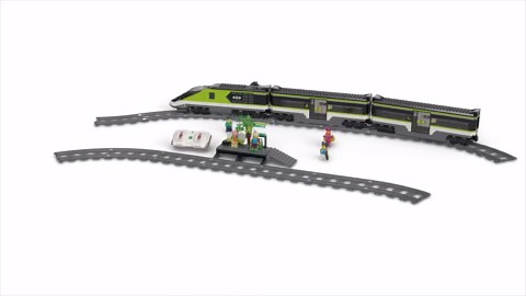 LEGO City Express Passenger Train Set - Remote Controlled Train Toy W/Working Headlights, 2 Coaches & 24 Track Pieces - Building Set Gift Idea for Kids, Boys & Girls, Ages 7+ - 60337