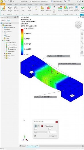Autodesk Inventor Simulation Linear Stress Analysis
