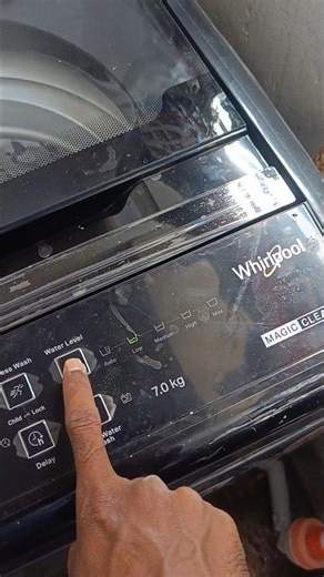 how to set water level in Whirlpool washing machine//Whirlpool washing Machine demo #shorts #short