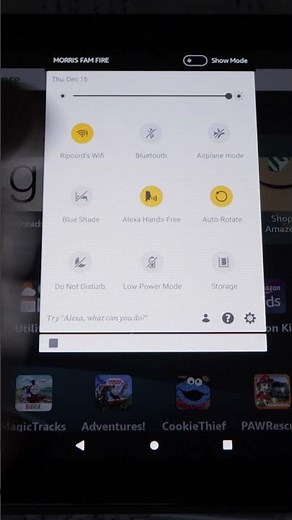 How to use Quick Settings on Fire Tablets #shorts #amazon #firehd10 #amazongadgets