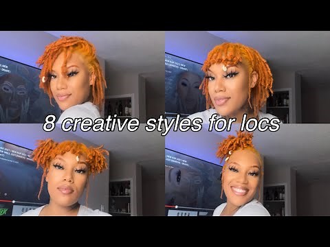 8 Easy Creative Loc Styles For Short/Medium Locs | No retwist | Queencaldwellx