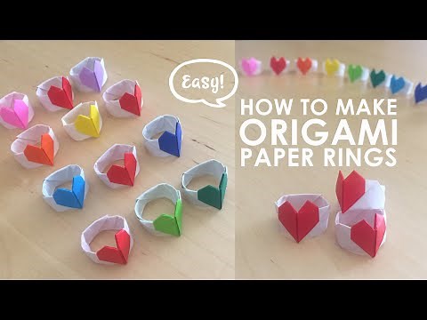 Paper Rings | Origami Heart Ring Tutorial | How to make a Paper Heart Ring | Easy Origami