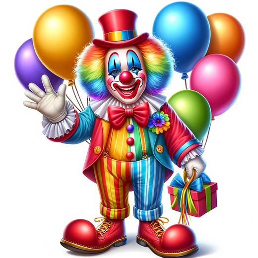 Clown With Balloons Clipart: Circus Art JPG Bundle (digital Download) - Etsy