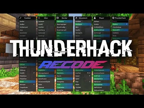 ThunderHack Recode Showcase! (1.21 Minecraft Hack Client)