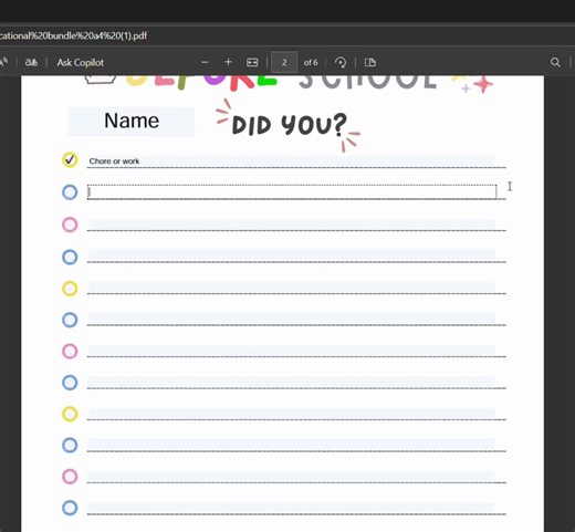 Editable Kids Behavior Chart: Responsibility Checklist (digital Download) - Etsy