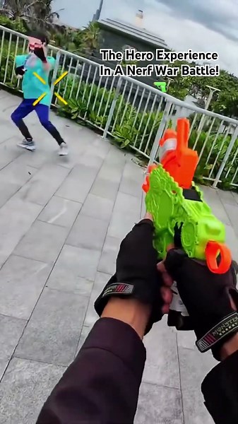 The Hero Experience In A Nerf War Battle! 🔫 #NerfWar #FPSRealLife #GamingShorts #Shorts