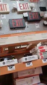 exit signs and emergency lights at the home Depot part 3