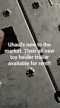 Uhaul's brand new toy hauler trailer available for rent! Very limited availability for them..