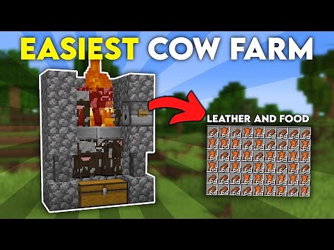 SIMPLE Cow Farm in Minecraft (MCPE, Java, Nintendo Switch, PS4, Xbox)