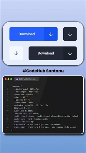 make download button using html css | @CodeHubSantanu #shorts