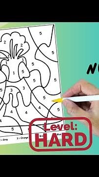 Color by Numbers Level- HARD | Complete Coloring Tutorial | Color by numbers : Volcano Edition