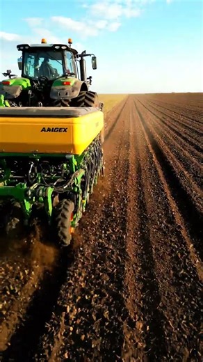 A seed drill planting thousands of seeds with absolute precision.