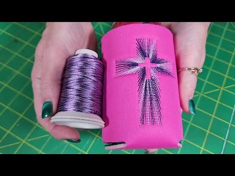 Variegated and twisted Floriani embroidery thread can make your designs POP!