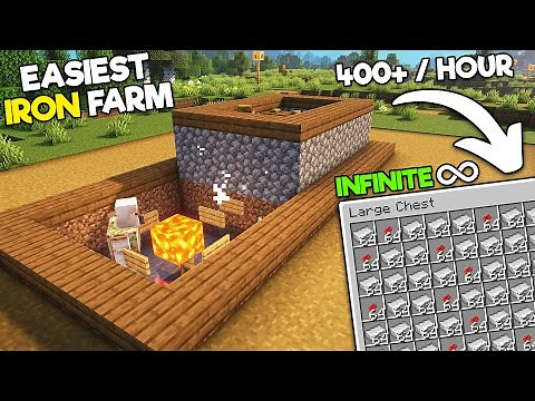 Minecraft 1.21+ EASIEST IRON Farm Tutorial - 400+ Per Hour