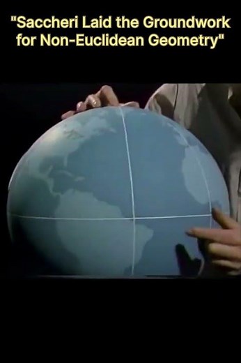 A Step Toward the Non-Euclidean Revolution📜◢✅ #noneuclideangeometry #mathhistory #trending