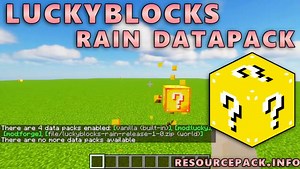 LuckyBlocks Rain Data Pack 1.21.6 / 1.19.4 / Raining Lucky Blocks