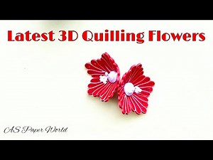 How To Make 3d Quilling Flowers | Quilling Flower Tutorial | Paper Quilling Flowers